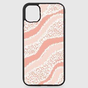 Peach Leopard Geode Phone Case